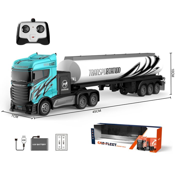 4 Channel 2.4GHz Remote Control 1:16 2WD Truck Trailer Toy For Kids - Image 8