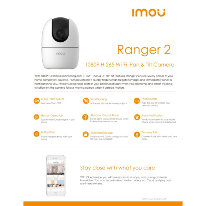 Ranger 2 Built-In Mic 360 Degree Coverage 2MP Wifi Indoor Camera - Image 9