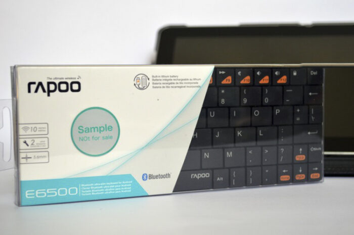 Rapoo E6500 Portable Mini Ultra-Thin Wireless Keyboard Bluetooth 3.0 Keyboard - Image 2