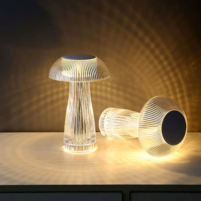 Mushroom Shape USB Rechargeable RGB Lighting Touch And Remote Control Table Lamp - Image 8