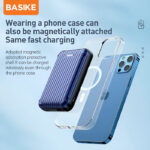 BASIKE 5000mAh 20W MagSafe Wireless Power Bank with 15W Fast Wireless Charging and PD QC 3.0 Support for iPhone Samsung Huawei - Image 2