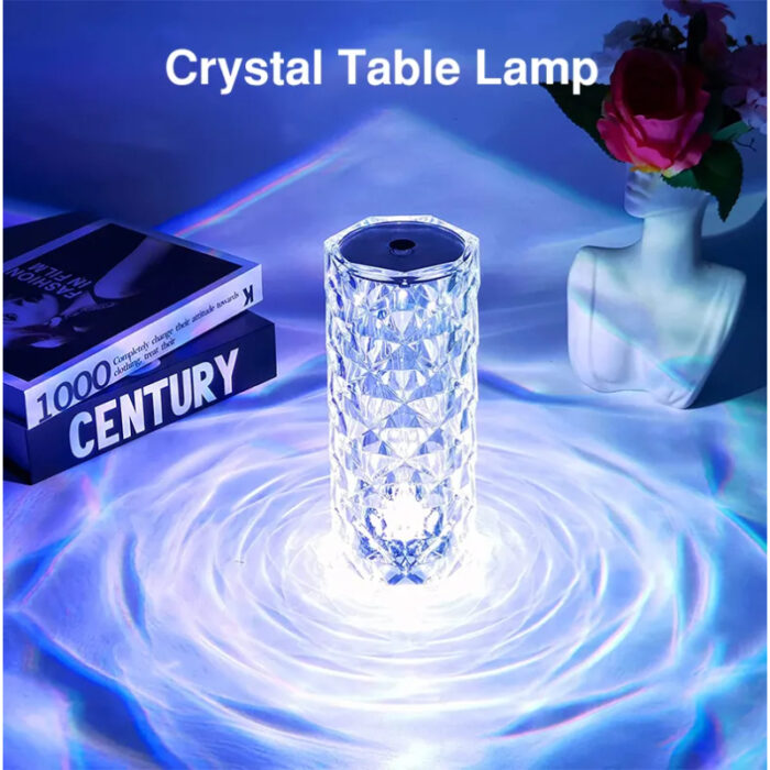 Touch Control Rechargeable Rose Diamond Table Lamp - Image 6