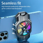 S3 Mobile Phone Radiator Strong Wind Low Noise Colorful Lights Non-Slip Fan - Image 11