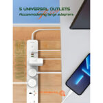 LDNIO SC5319 Power Strip 2500W Multi-Socket Extension With 5 AC Outlets And 3 USB Ports - Image 14