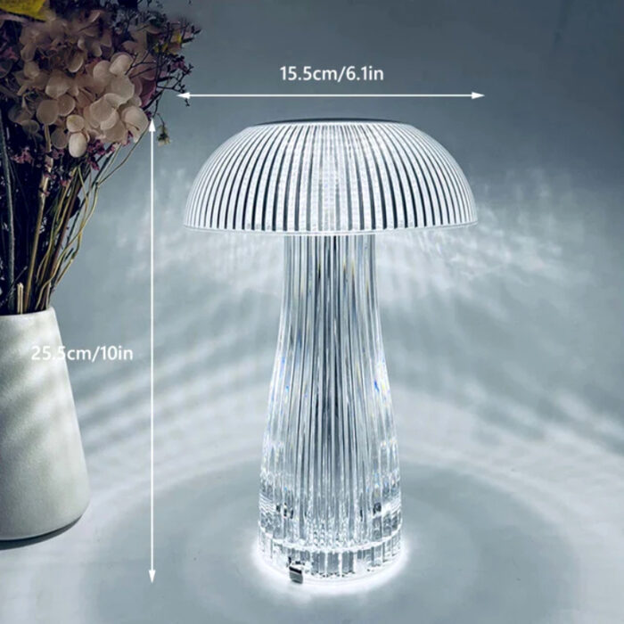 Mushroom Shape USB Rechargeable RGB Lighting Touch And Remote Control Table Lamp - Image 11