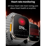 Smart Watch S9 Ultra Bluetooth Call Heart Rate Fitness Tracker With 3 Straps - Image 9