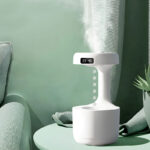 600ml Anti-Gravity Cool Mist Humidifier With Clock & Aroma Diffuser For Office And Bedroom