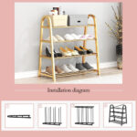 Shoe Rack With 4 Layers of Storage and Contemporary Design - Image 9