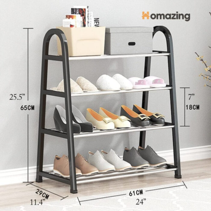Shoe Rack With 4 Layers of Storage and Contemporary Design - Image 4