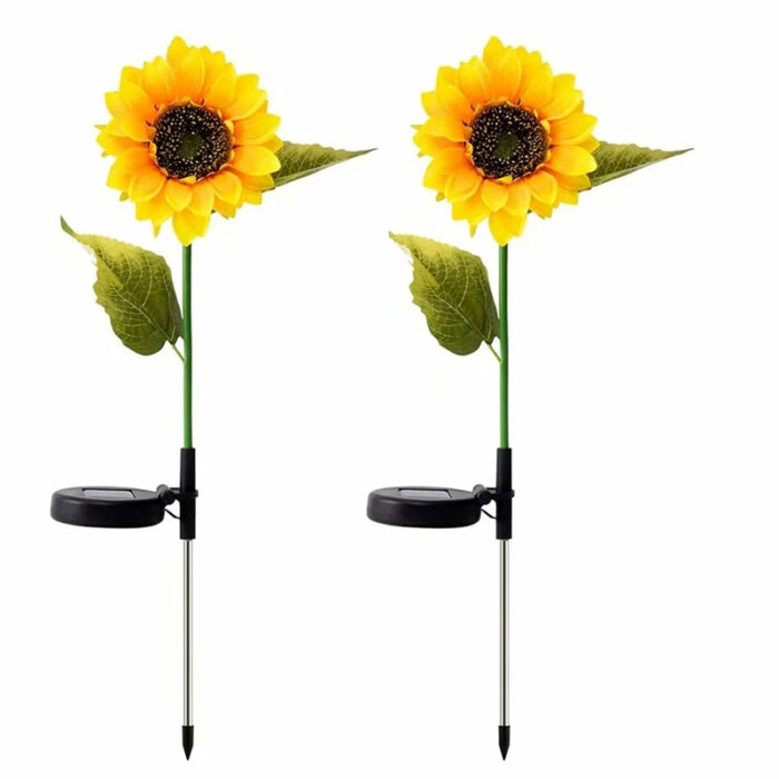 Pack Of 2 Waterproof Sunflower Solar Decorative Lights For Outdoor Garden And Lawn - Image 10