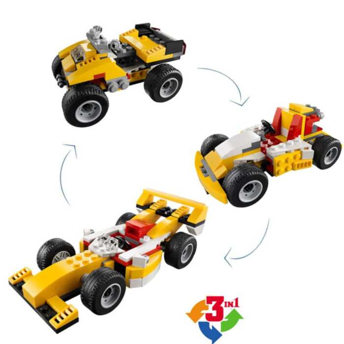 121Pcs Architect Super Racer 3-In-1 DIY Construction Building Blocks Set Toy - Image 4