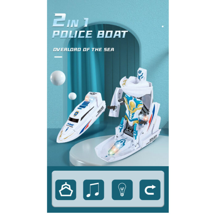 Bump & Go 2 In 1 Speed Transformation Boat With Light And Sound - Image 7