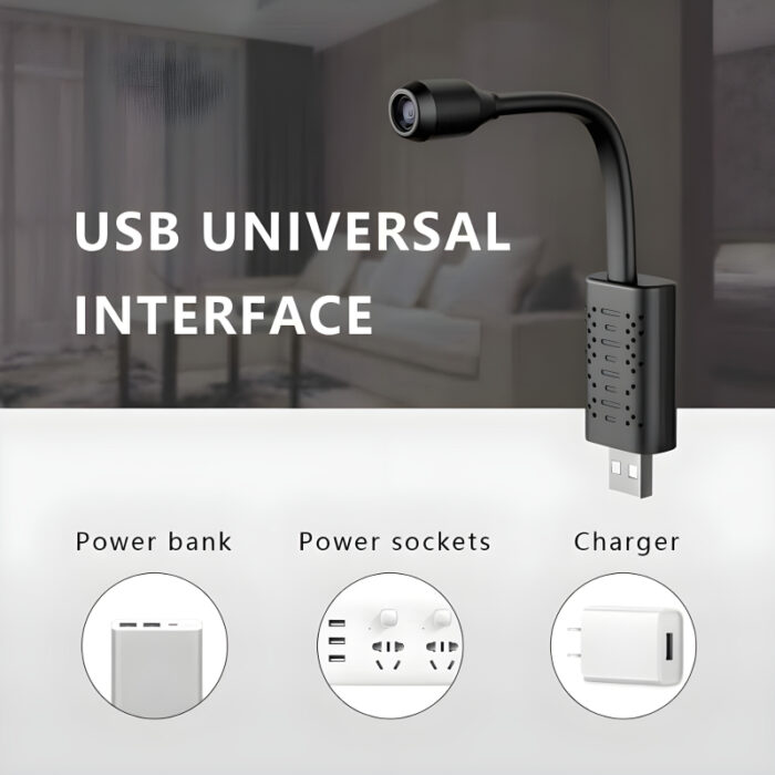 Portable V380 Pro 2MP 1080P HD USB Surveillance Camera With Rotatable Gnoose Neck, Motion Detection (WiFi & Hotspot) - Image 9