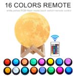 Moon Lamp 3D Print Moonlight LED Rechargeable Table Desk Lamp 12CM With Remote - Image 8