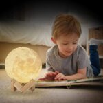 Moon Lamp 3D Print Moonlight LED Rechargeable Table Desk Lamp 12CM With Remote - Image 7