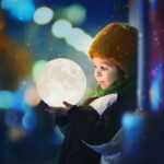 Moon Lamp 3D Print Moonlight LED Rechargeable Table Desk Lamp 12CM With Remote - Image 9