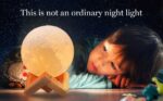 Moon Lamp 3D Print Moonlight LED Rechargeable Table Desk Lamp 12CM With Remote - Image 4