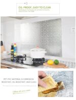 40 X 200cm Kitchen Oil-Proof Waterproof Stickers Aluminum Self Adhesive Wall Sticker DIY Wallpaper - Image 6