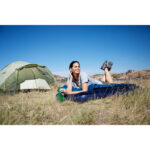 185 x 76 x 22cm Flocked Air Bed Honeycomb Home Mattress Indoor Outdoor