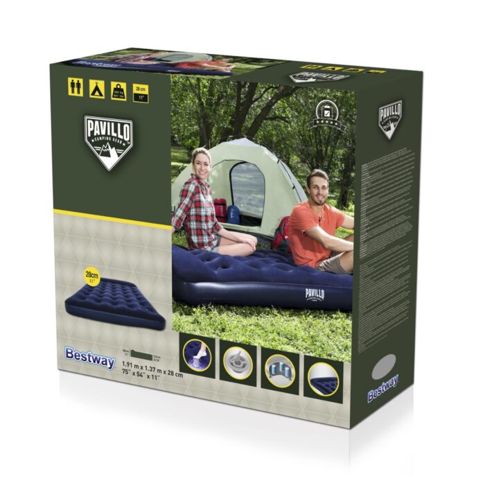Pavillo Air Mattress Full With Built-In Foot Pump Inflatable Bed - Image 7
