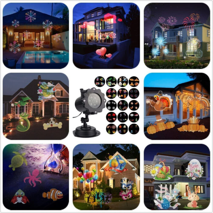 Multi-Purpose Remote Control Celebration Series LED Projection Light With 16 Different Patterns - Image 4