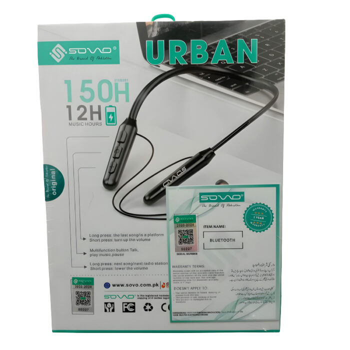 Sovo SNB-880 Urban High-Quality Wireless Stereo Neckband With Superior Sound - Image 5