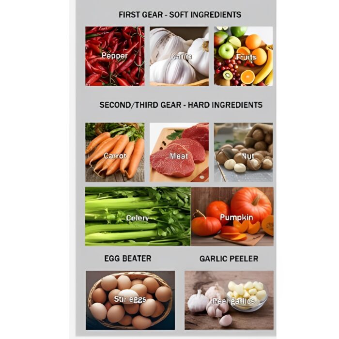 SL-2021 3L Multifunctional 300W Electric Meat Grinder Chopper with Variable Speed, Stainless Steel Blades And Safety Interlock - Image 6