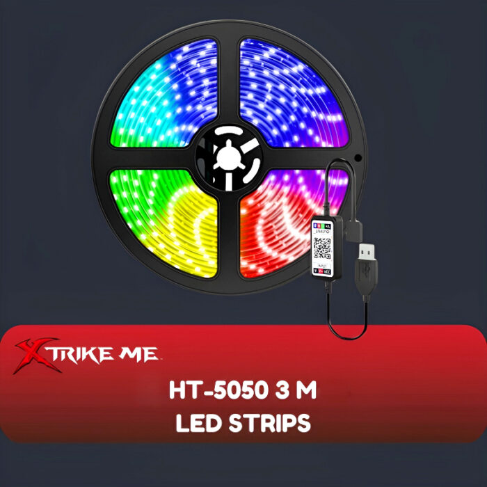 Xtrike Me HT-5050 3 Meter RGB LED Strip Light with Mobile App Control - Image 8