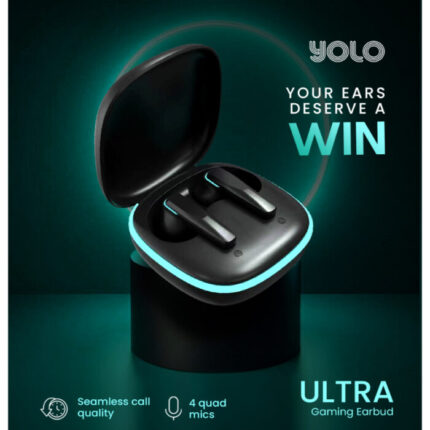 Yolo YoPod Ultra IPX4 Splashproof True Wireless Earbuds With ENC Quad Mics, Super Low Latency