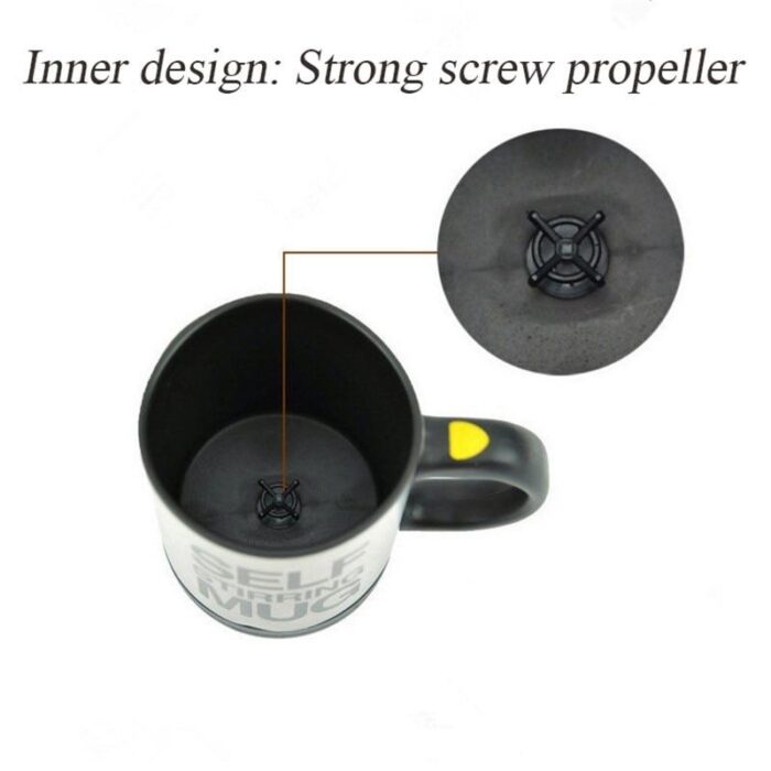 Coffee Mug Creative Stainless Steel Self Stirring With Lid Automatic Mixing Lazy Insulated Cup - Image 6