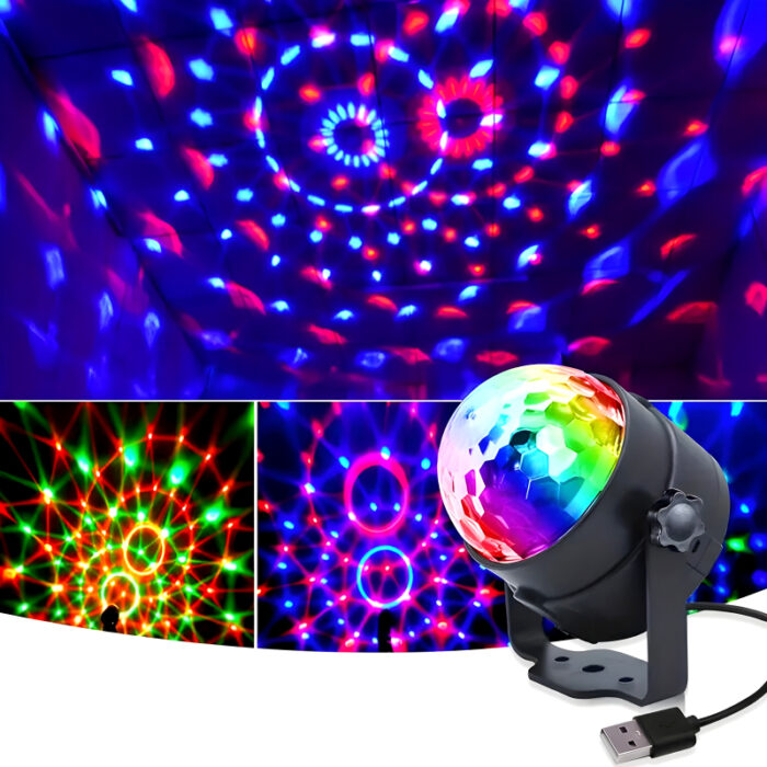LT-910 Mini LED Projector With Speaker & RGB Disco Light - Image 5