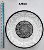 Set Of Three Printed Dinner Plates Double Glazed Melamine Small Medium-Large Size - Image 2