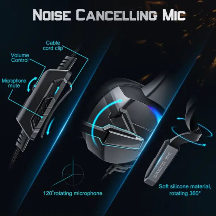Beexcellent GM-7 RGB LED Gaming Headset 3.5mm Jack - Image 2