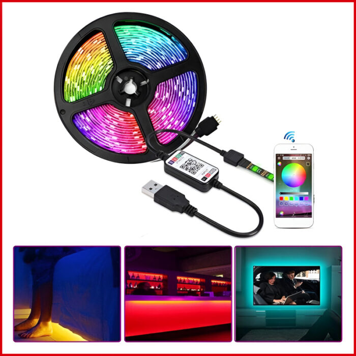 Xtrike Me HT-5050 3 Meter RGB LED Strip Light with Mobile App Control - Image 4