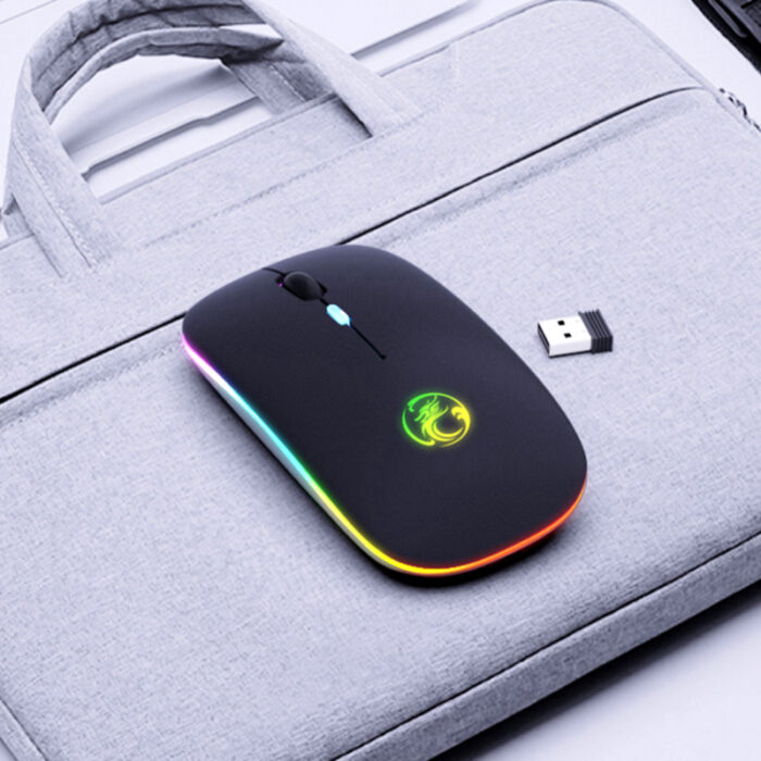 E-1300 Rechargeable 2.4Ghz Dual Mode Luminous Wireless Mouse - Image 7