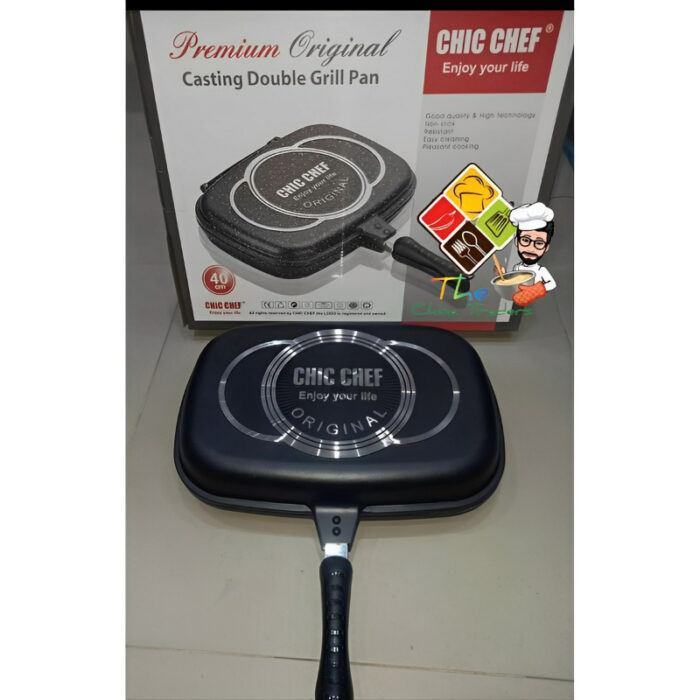 Premium Original Casting 36cm Aluminium Non-Stick Double Grill Pan - Image 3