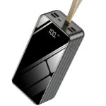 SOVO P3 Multi-Functional 30000mAh Ultra-Large Capacity Power Bank With Built-In 3 Cables And Flashlight - Image 10