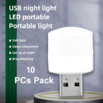 Pack of 10 Mini USB LED Night Lights – Compact Plug-in Lamps for Bedroom, Office, and Travel - Image 9
