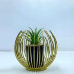 Artisan Crafted High-Quality Metal Alloy Sphere Planter For Elegant Room Decor - Image 6