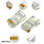 200 Pcs RJ45 CAT6 Pass Through And Foldable Shrapnel Design Ethernet Cable Connectors - Image 8