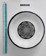 Set Of Three Printed Dinner Plates Double Glazed Melamine Small Medium-Large Size - Image 4