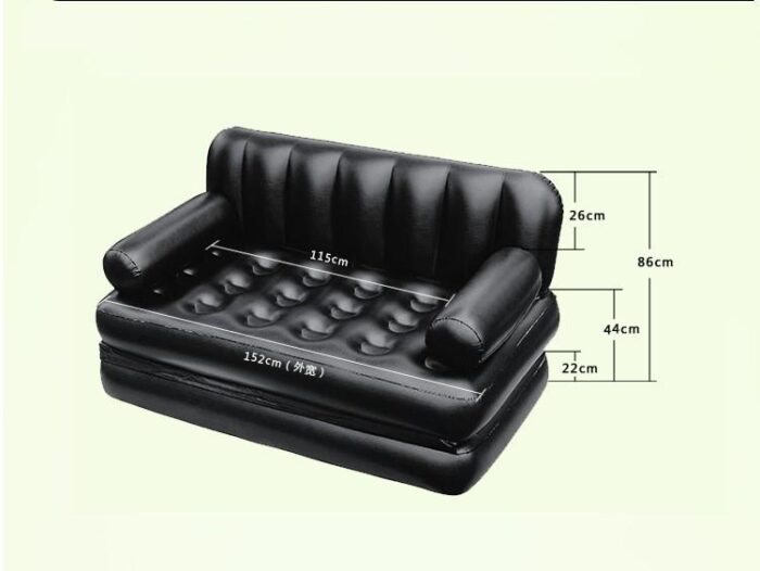 5 In 1 Foldable Inflatable Sofa Multifunctional Furniture Garden Bedroom Sofa Portable Camping Bed For 2 Person - Image 5