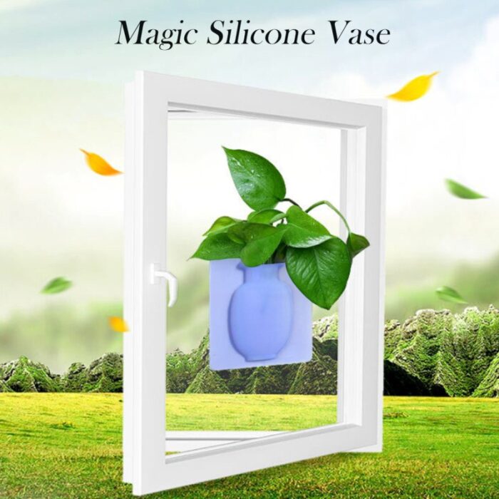 Sticky Vase Wall Mounted Plant Holder Decorative Flower Display Vase Wall Decor - Image 6