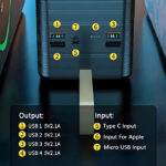 SOVO P3 Multi-Functional 30000mAh Ultra-Large Capacity Power Bank With Built-In 3 Cables And Flashlight - Image 13