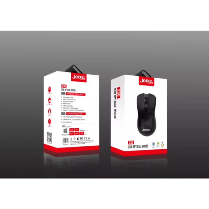 Jedel 230 USB Wired 3D Optical Mouse - Image 3