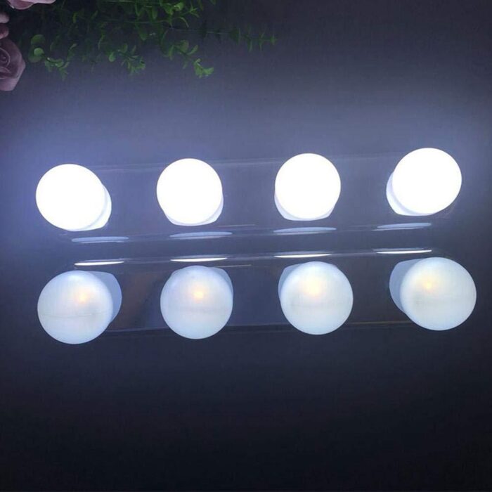 Portable LED Mirror Light 4 Bulb Makeup Night Light Vanity Light Easy Installed Makeup Studio Lamp - Image 2