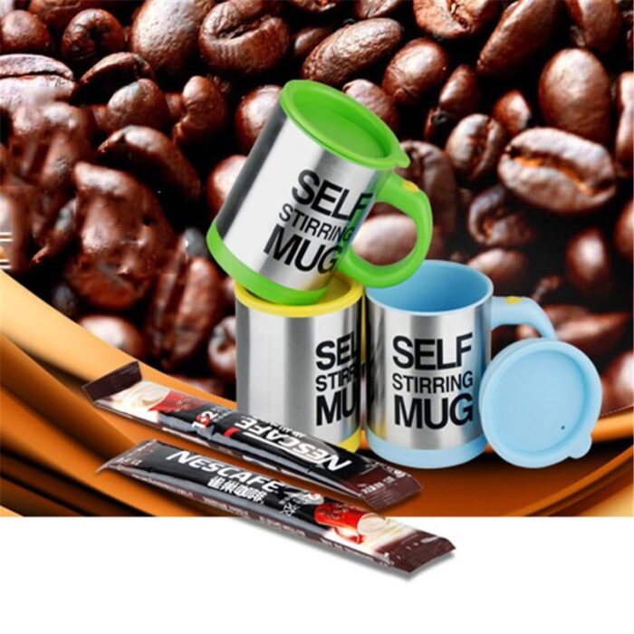 Coffee Mug Creative Stainless Steel Self Stirring With Lid Automatic Mixing Lazy Insulated Cup - Image 7