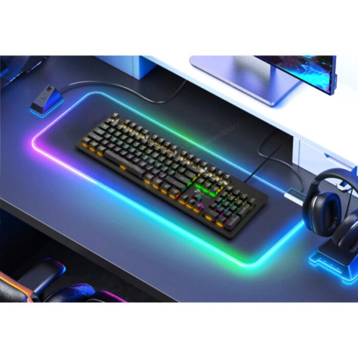 R8 1035 Professional Wired Mechanical Blue Switches RGB Gaming Keyboard - Image 3