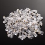 100Pcs/Bag QS6016S Gold Plated Network Cat6 Modular Plug UTP Connector RJ45 Plug