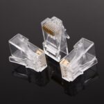 100Pcs/Bag QS6016S Gold Plated Network Cat6 Modular Plug UTP Connector RJ45 Plug - Image 3